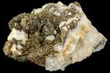 Pyrite On Calcite & Quartz - El Hammam Mine, Morocco #80355-1
